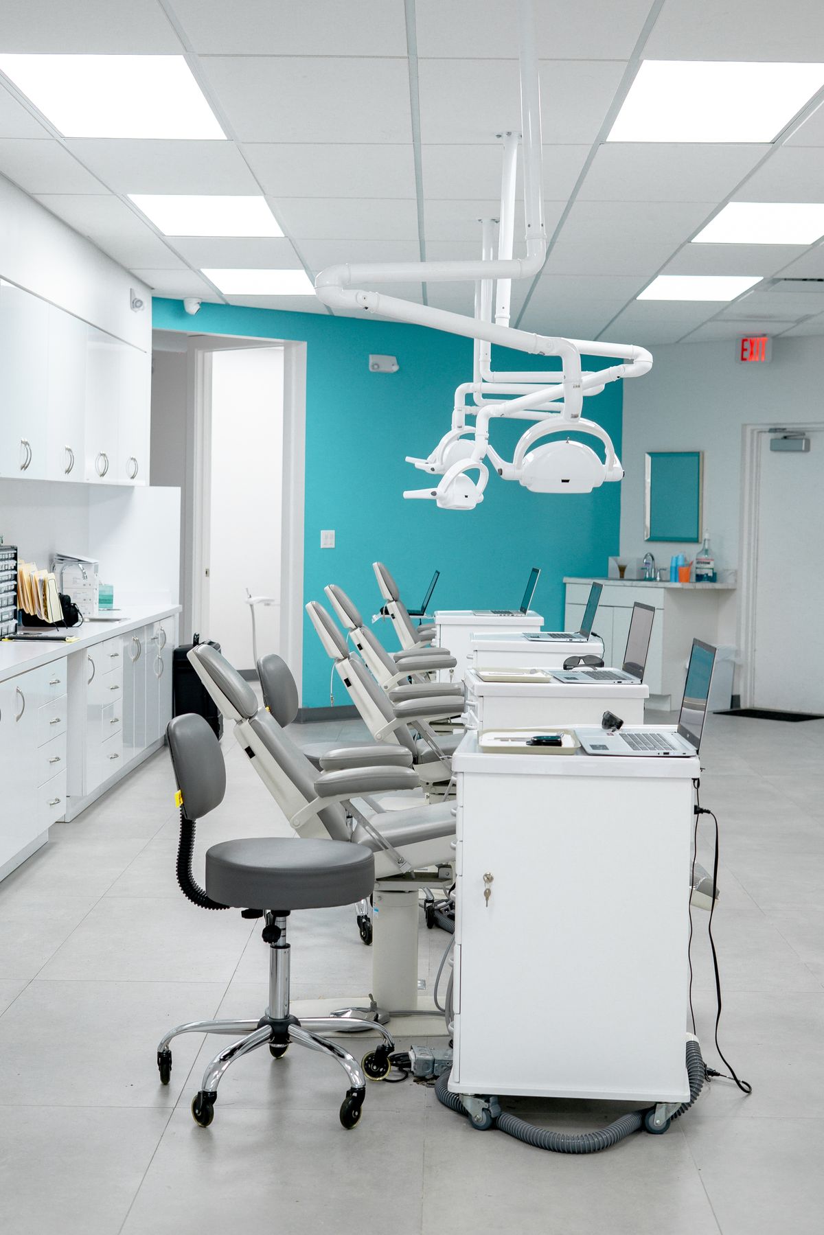 Clinical treatment area interior at Zipper Orthodontics