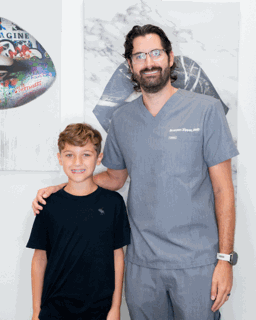 Happy patient with Dr. Zipper